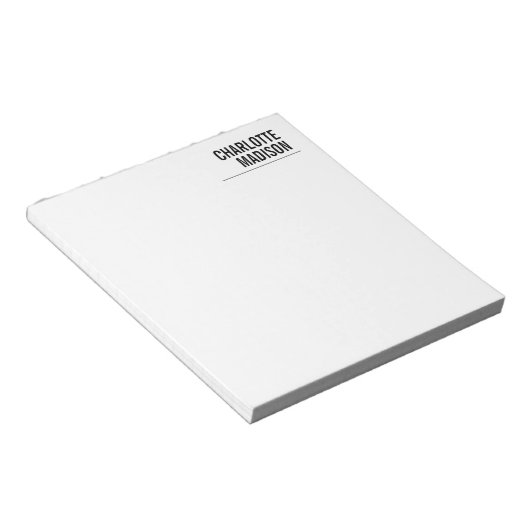 Modern Simple Trendy Minimalist Plain Notizblock (angewinkelt)