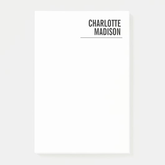 Modern Simple Trendy Minimalist Plain Post-it Klebezettel (Vorderseite)