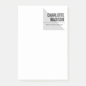 Modern Simple Trendy Minimalist Plain Post-it Klebezettel (Vorderseite)