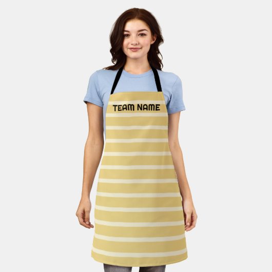 Modern Simple Two Tone Stripe Geometric Boho braun Schürze (Getragen)