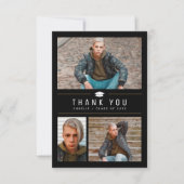 Modern Simple Typografy 4 Foto Abschluss Dankeskarte (Vorderseite)
