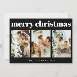 Modern Simple Typografy Christmas Holiday Card Feiertagskarte