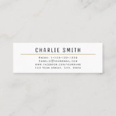 Modern Simple Typografy Graduate Name Card Telefonnummerkarte (Rückseite)