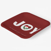 Modern Simple Typografy Holly Joys Christmas Party Pappteller (Gewinkelt)