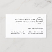 Modern Simple Typografy Logo. Minimalistisch Visitenkarte (Rückseite)