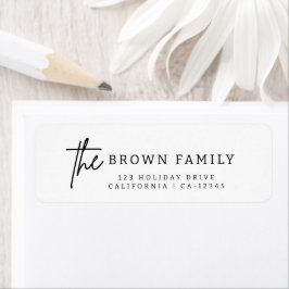 Modern Simple Typografy Return Address Label