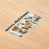 Modern Simple Typography Christmas Holiday Card Acryleinladungen (Ablage )