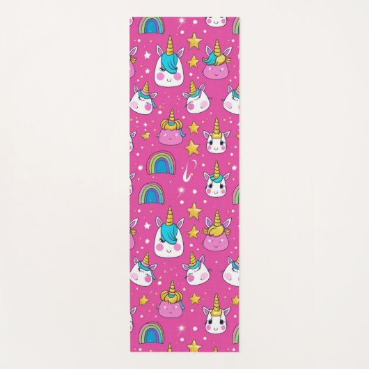 modern simple unicorn pattern rainbow for her yogamatte (Vorderseite)