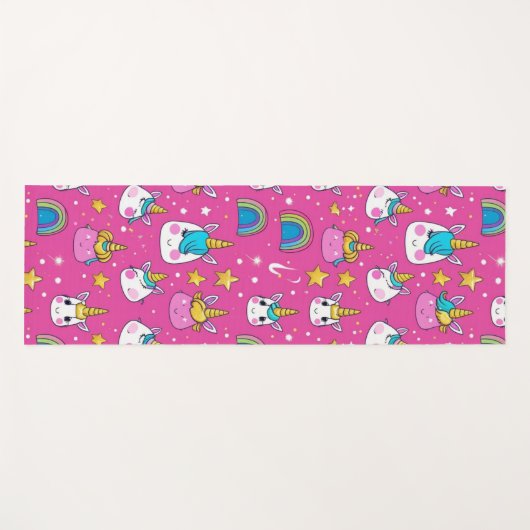 modern simple unicorn pattern rainbow for her yogamatte (Vorderseite (Horizontal))