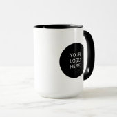 Modern Simple Upload Your Business Logo Combo Tasse (VorderseiteRechts)
