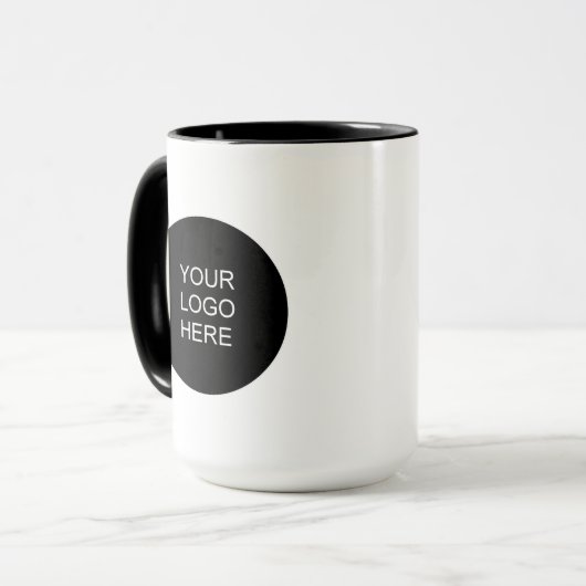 Modern Simple Upload Your Business Logo Combo Tasse (Vorderseite Links)