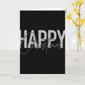 Modern Simple Urban Design Happy Christmas T Shirt Karte (Gelbe Blume)