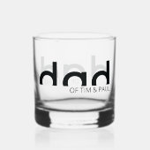 Modern Simple Vater typography Whiskyglas (Vorderseite)
