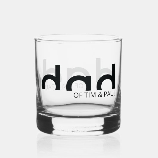 Modern Simple Vater typography Whiskyglas (Vorderseite)