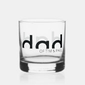 Modern Simple Vater typography Whiskyglas (Rückseite)