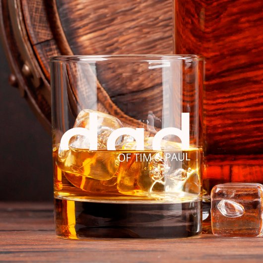 Modern Simple Vater typography Whiskyglas