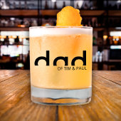 Modern Simple Vater typography Whiskyglas