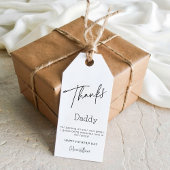 Modern Simple Vathers Day Vielen Dank für Ihre Unt Geschenkanhänger