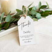 Modern Simple Vathers Day Vielen Dank für Ihre Unt Geschenkanhänger