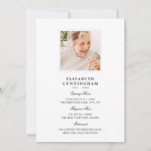 Modern Simple Viewing, Requiem, Interment Funeral Einladung (Vorderseite)