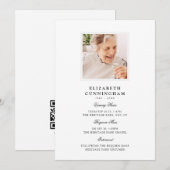 Modern Simple Viewing, Requiem, Interment Funeral Einladung (Vorne/Hinten)