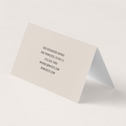 Modern Simple Visitenkarten (Rückseite)