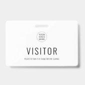 Modern Simple Visitenpass Company Logo Ausweis (Rückseite)