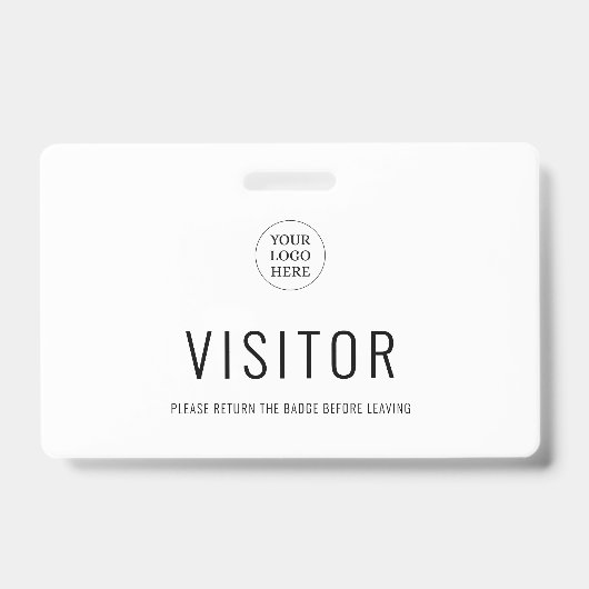 Modern Simple Visitenpass Company Logo Ausweis (Vorderseite)