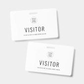 Modern Simple Visitenpass Company Logo Ausweis (Vorder- & Rückseite)