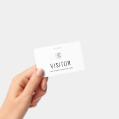 Modern Simple Visitenpass Company Logo Ausweis (Handheld)