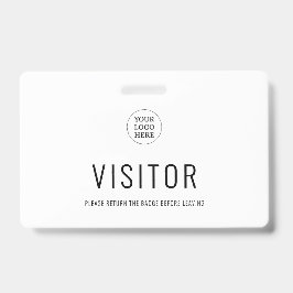 Modern Simple Visitenpass Company Logo Ausweis
