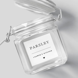 Modern Simple Water proof Kitchen Spice Jar Label