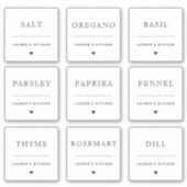 Modern Simple Water proof Kitchen Spice Jar Label (Vorderseite)