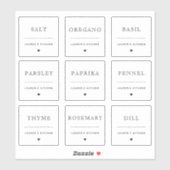 Modern Simple Water proof Kitchen Spice Jar Label (Blatt)