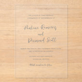 Modern Simple Wedding Acryleinladungen (Vorderseite)