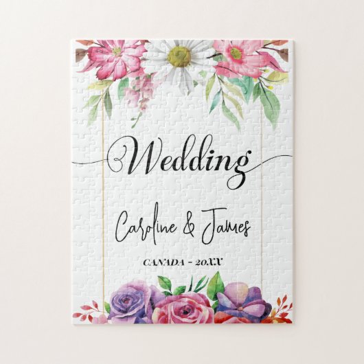 Modern Simple wedding Photo Puzzle (Vertikal)