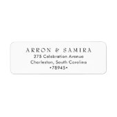 Modern Simple Wedding Return Address (Vorne)