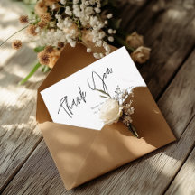 Modern Simple White Brautparty Danke Card