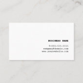 Modern Simple White Grey Blue Consultant Visitenkarte (Rückseite)