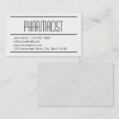 Modern Simple White Pharmaceuticals Business Card Visitenkarte (Vorne/Hinten)