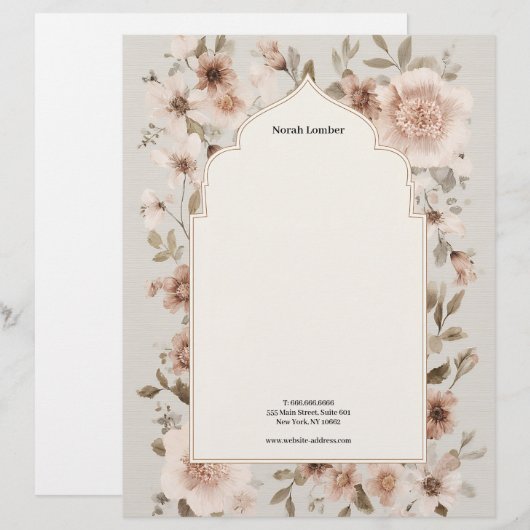 Modern Simple White Professional  Briefbogen (Vorne/Hinten)