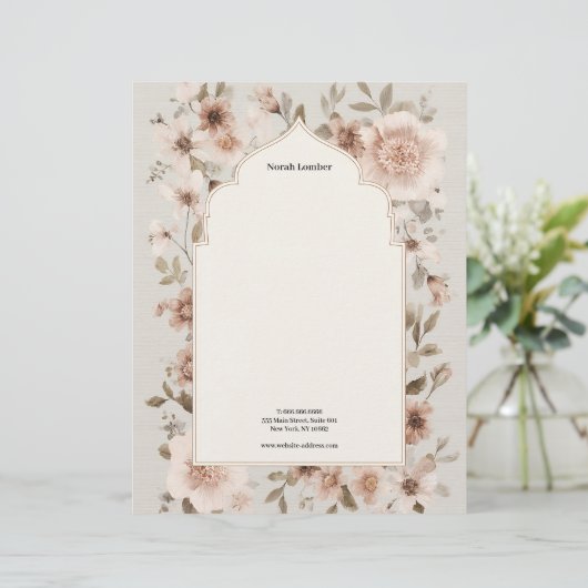 Modern Simple White Professional  Briefbogen (Stehend Vorderseite)