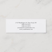 Modern Simple White Skinny Makeup Artist Stylist Mini Visitenkarte (Rückseite)