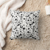 Modern Simple White Terrazzo Black Kissen (Decke)