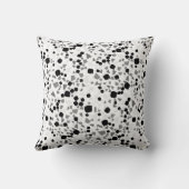Modern Simple White Terrazzo Black Kissen (Rückseite)