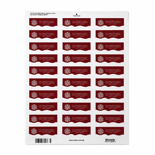 Modern Simple Winter Snowflake Snowdon Weihnachten (Vorne)