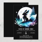 Modern Simple Wolf Birthday Einladung (Vorne/Hinten)