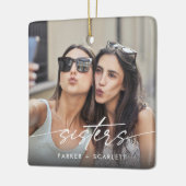 Modern Sisters Create Your Own Photo Script Keramikornament (Links)