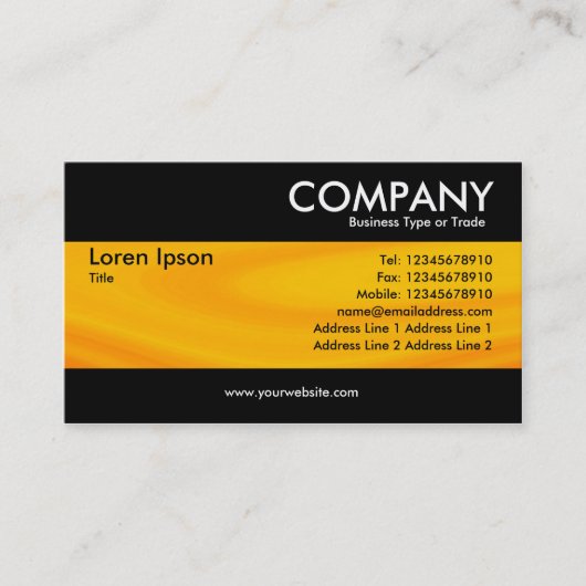 Modern - Situation Orange Visitenkarte (Vorderseite)