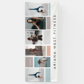 Modern Six Photo Collage Personal Trainer Fitness Banner (Vertikal)